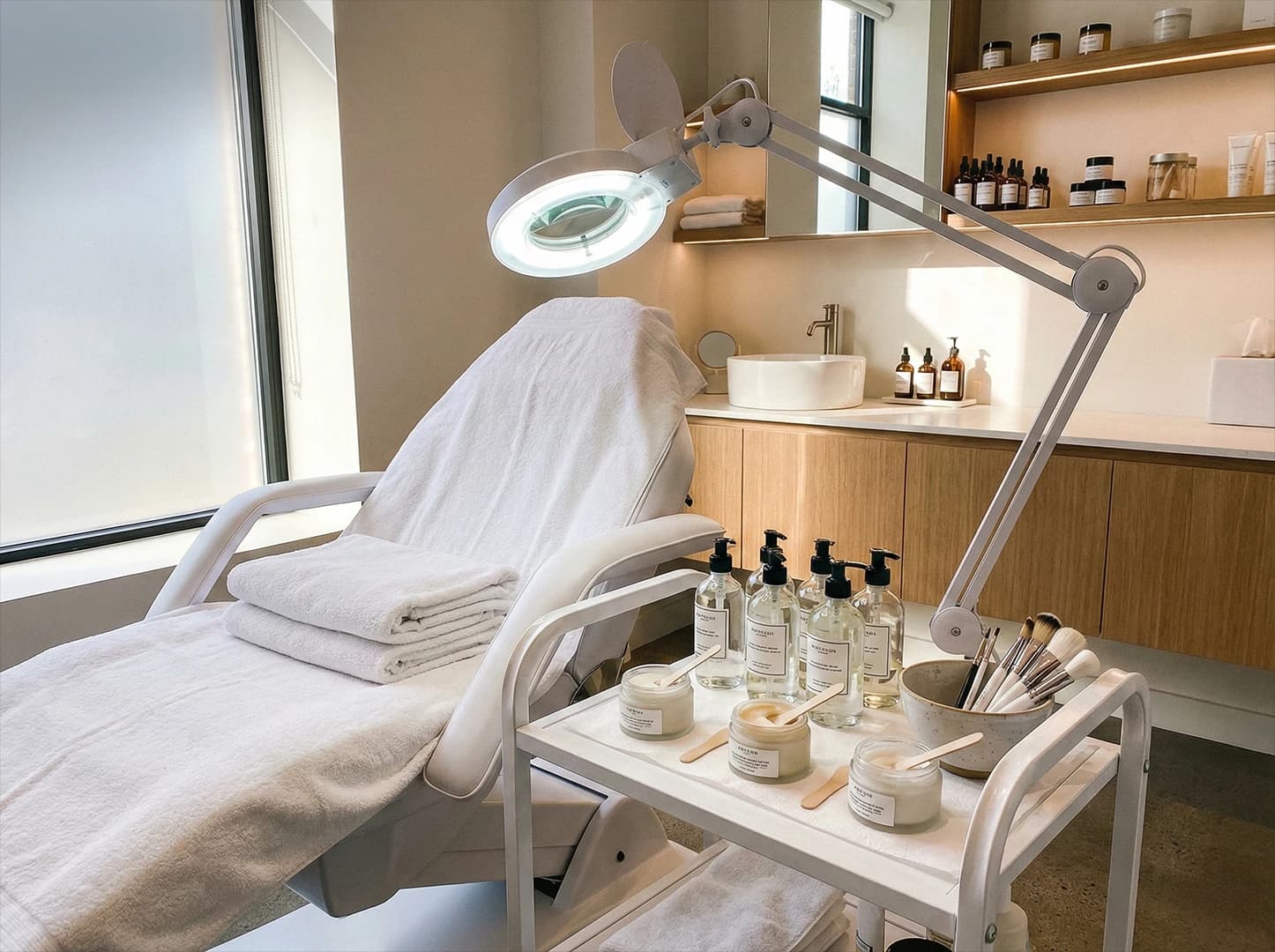 Illustrative photo for skin care (beauty, eyebrows, lashes).