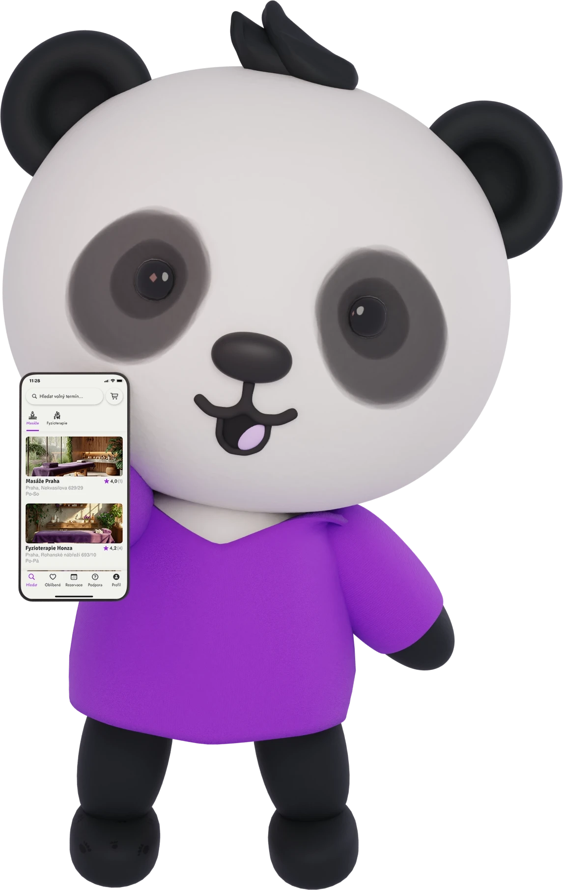 Welapy panda s mobilní aplikací Welapy